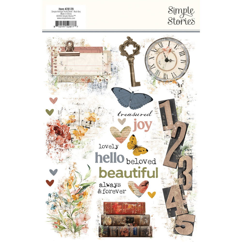 Simple Stories - Simple Vintage Trunk Show Rub Ons **Pre-Order**