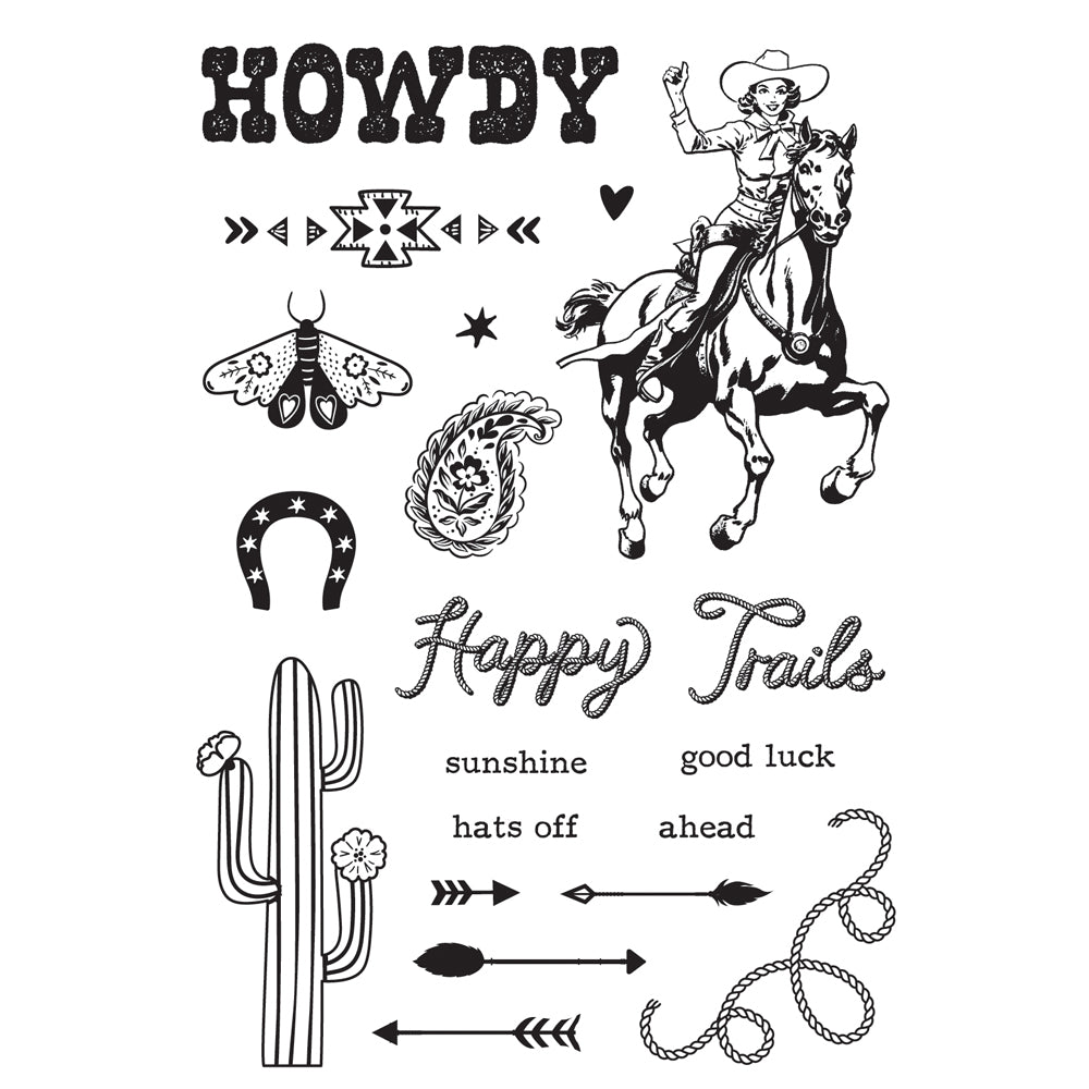 Simple Stories - Country Roads Cowgirl Stamps **PRE-ORDER**