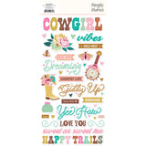Simple Stories - Country Roads Cowgirl  Foam Stickers **Pre-Order**