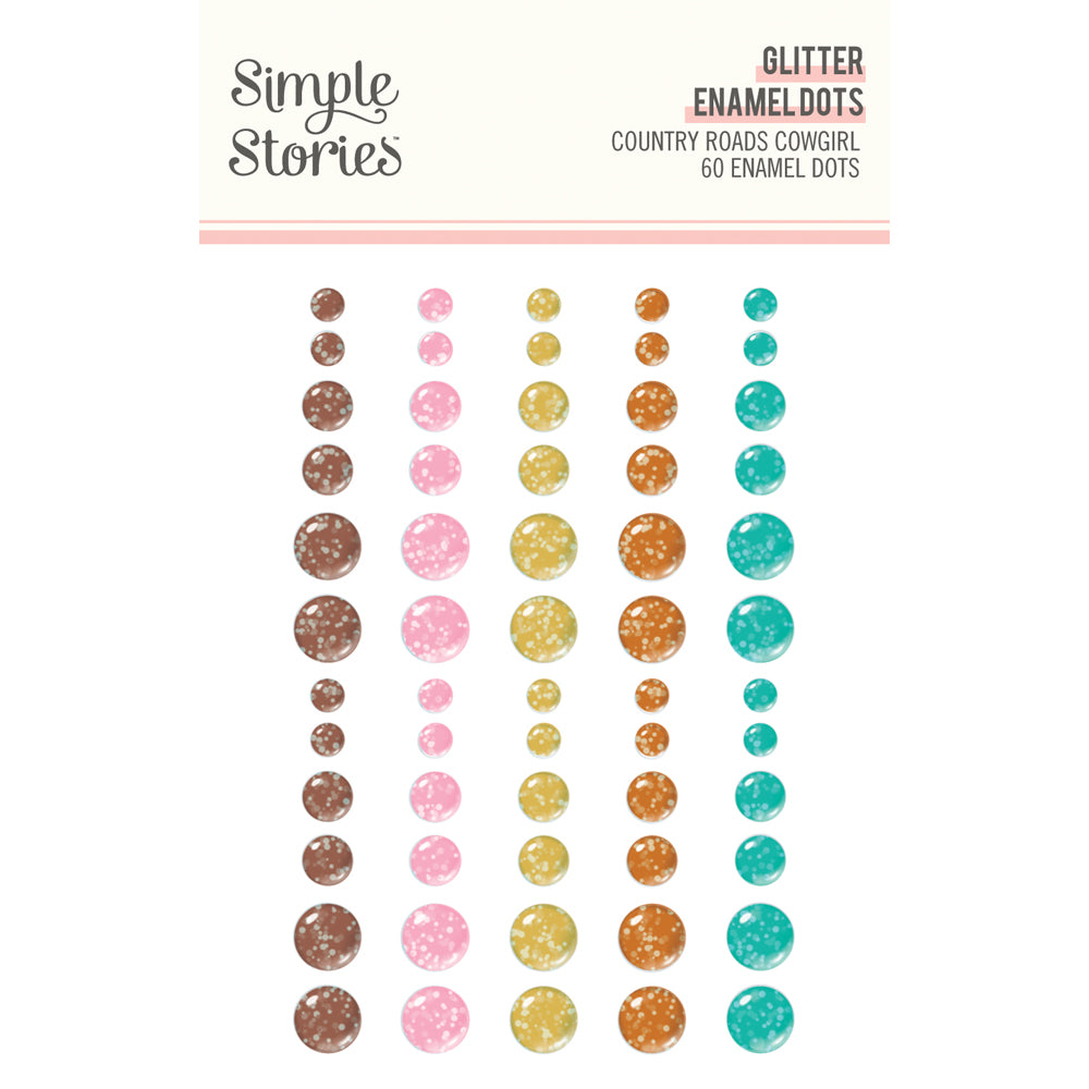 Simple Stories - Country Roads Cowgirl -  Glossy Enamel Dots **Pre-Order**