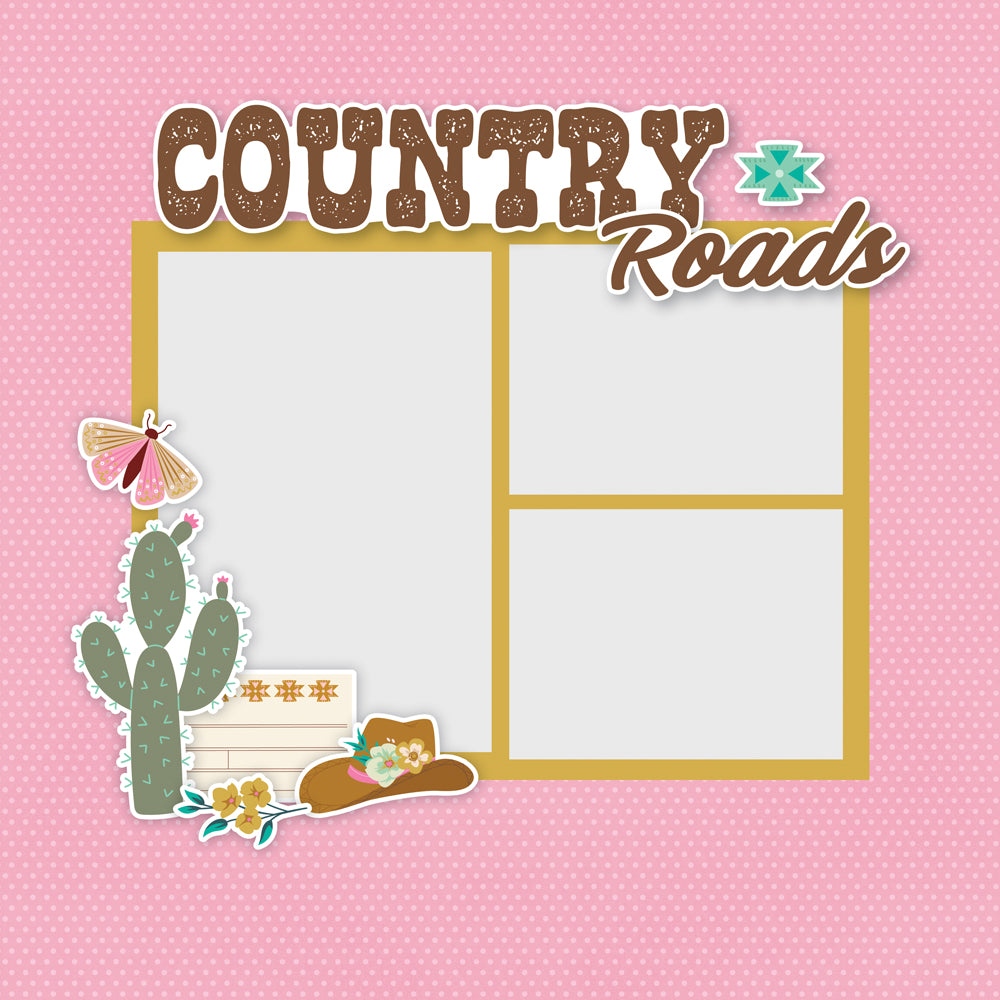 Simple Stories - Country Roads Cowgirl - Page Pieces **Pre-Order**