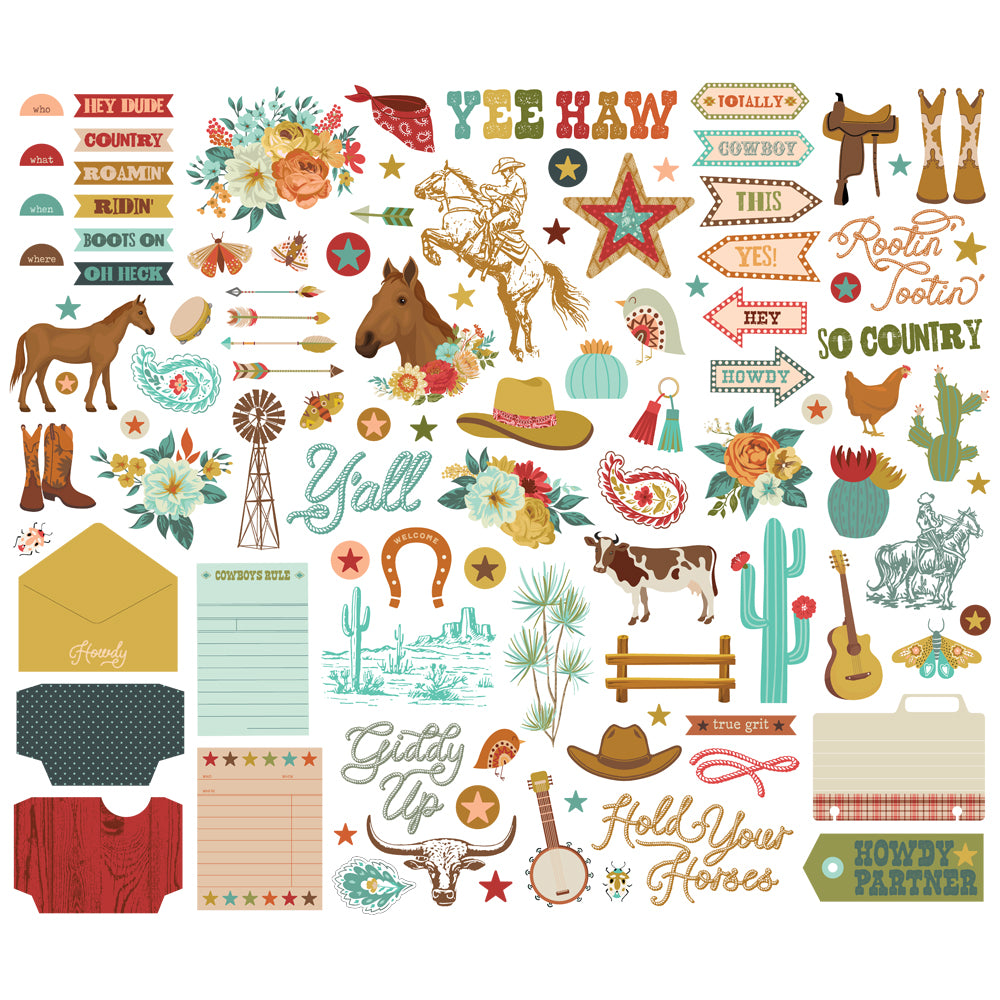 Simple Stories - Country Roads Cowboy Bits & Pieces **Pre-Order**