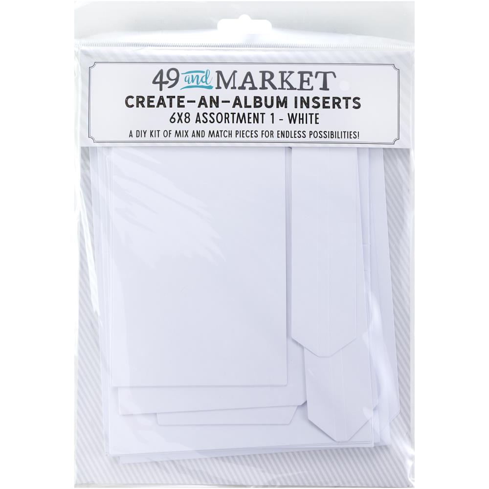 49 And Market Create-An-Album Foundation Inserts - Assort. 1 White