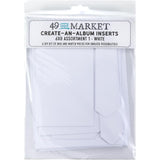 49 And Market Create-An-Album Foundation Inserts - Assort. 1 White