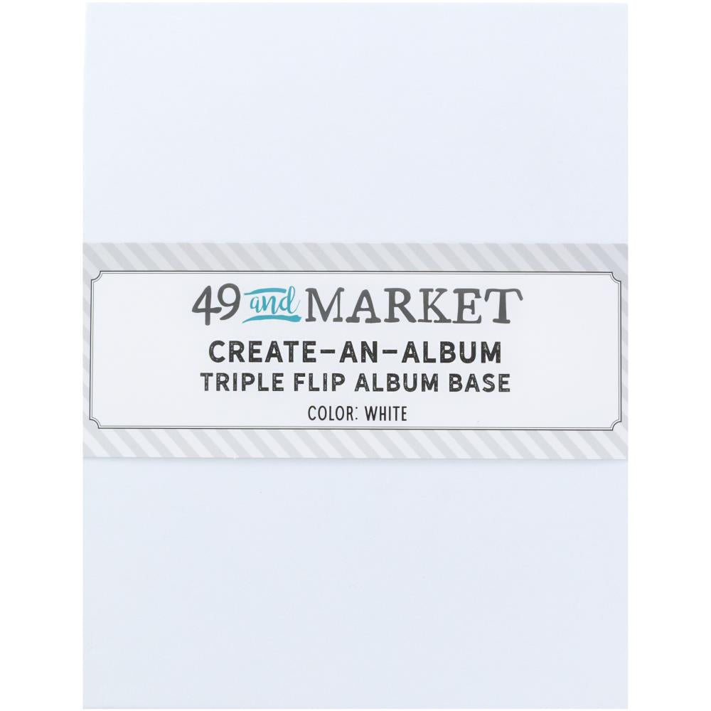 49 And Market Create-An-Album Triple Flip Album Base - white