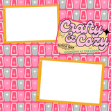 Crafty & Cozy Scrapbooking Paper – Retro Pink Sparkle