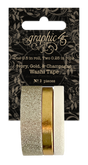 Glitter & Gloss Washi Tape Set – Ivory, Gold, & Champagne