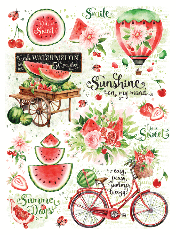 Sunshine on my Mind Rub-On Transfers