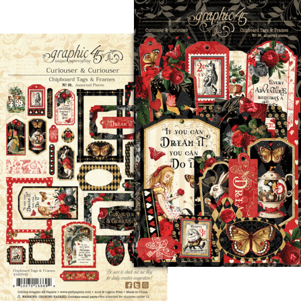 Curiouser & Curiouser Chipboard Tags & Frames