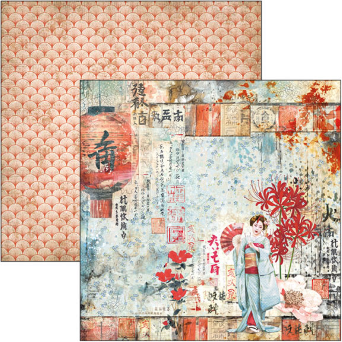 Ciao Bella Land of the Rising Sun Paper Pad 12"x12" 12/Pkg