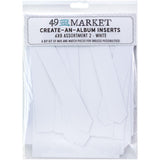 49 And Market Create-An-Album Foundation Inserts - Assort. 2 White