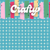 Crafty & Cozy Scrapbooking Paper – Retro Banner Blue