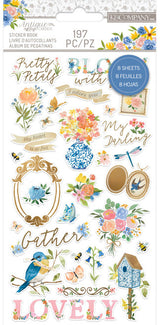 K&Company Antique Garden Sticker Book 197/Pkg-Gold Foil