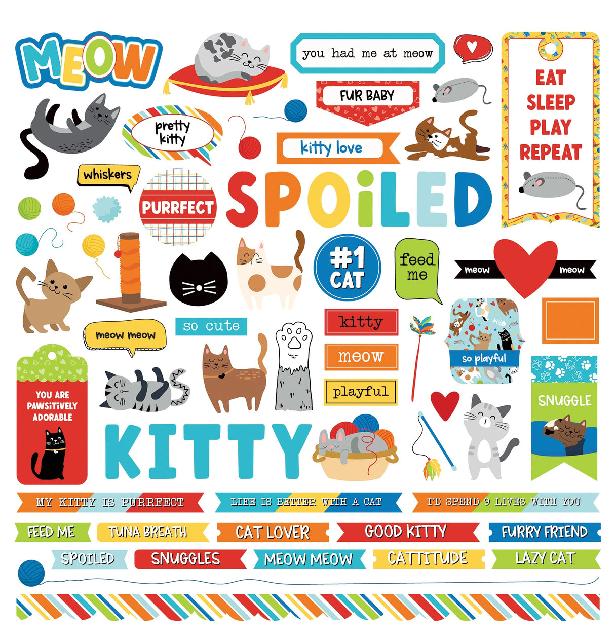 Meow Sticker Elements