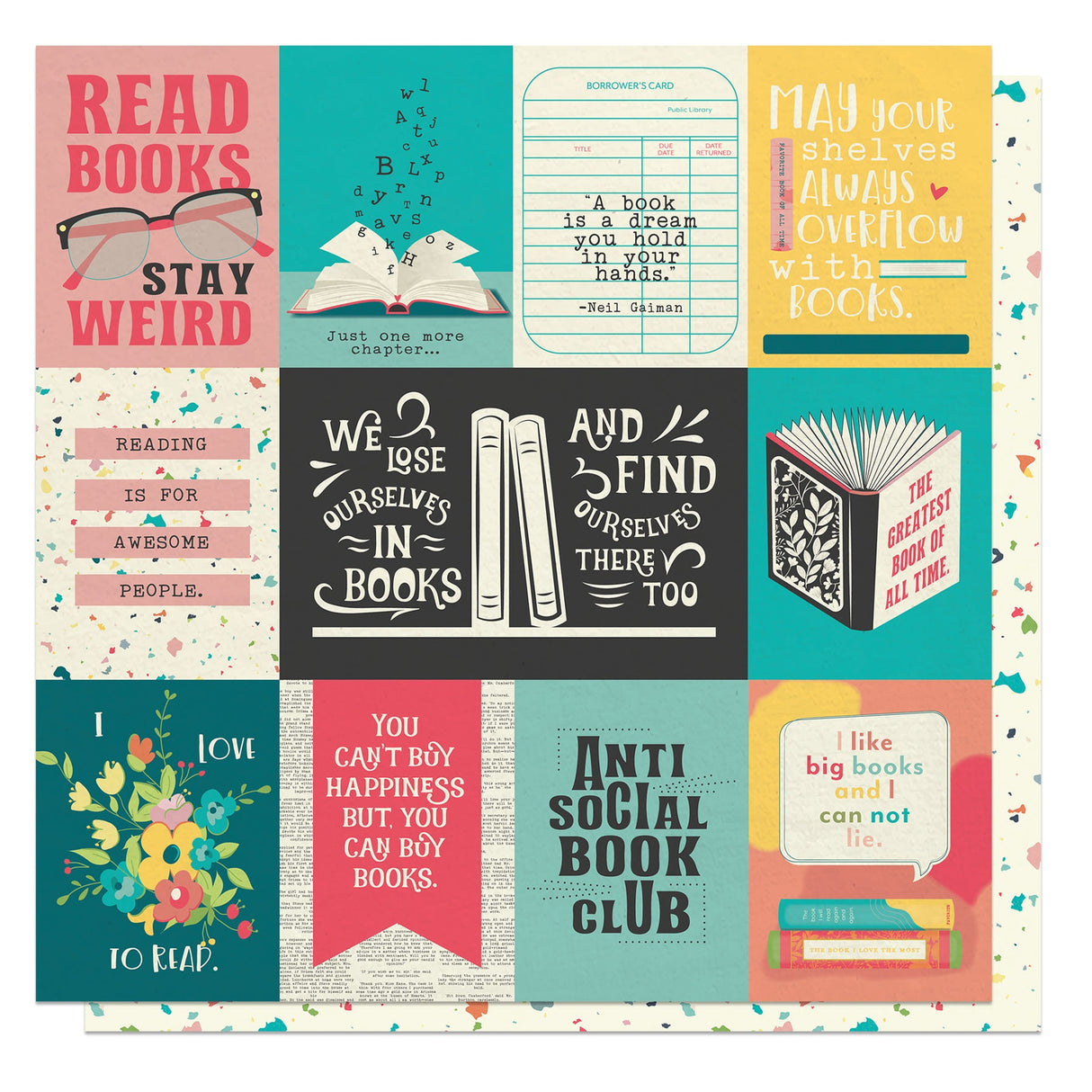 Book Club Double-Sided Cardstock 12"X12"-I Love To Read