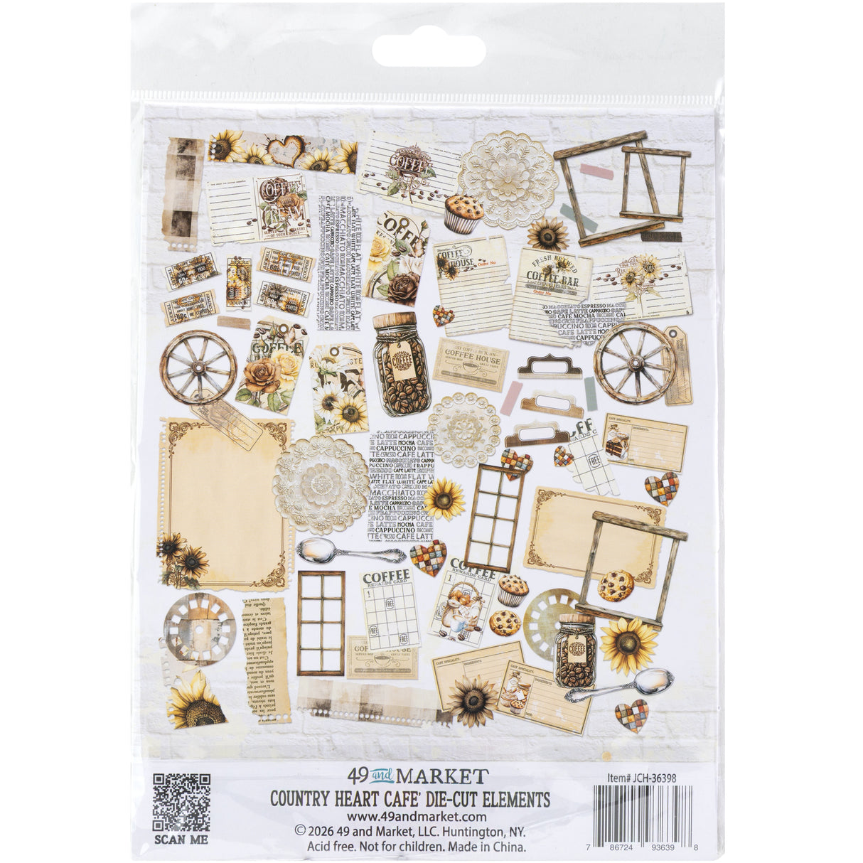 49 and Market - Country Heart Café Die Cut Elements