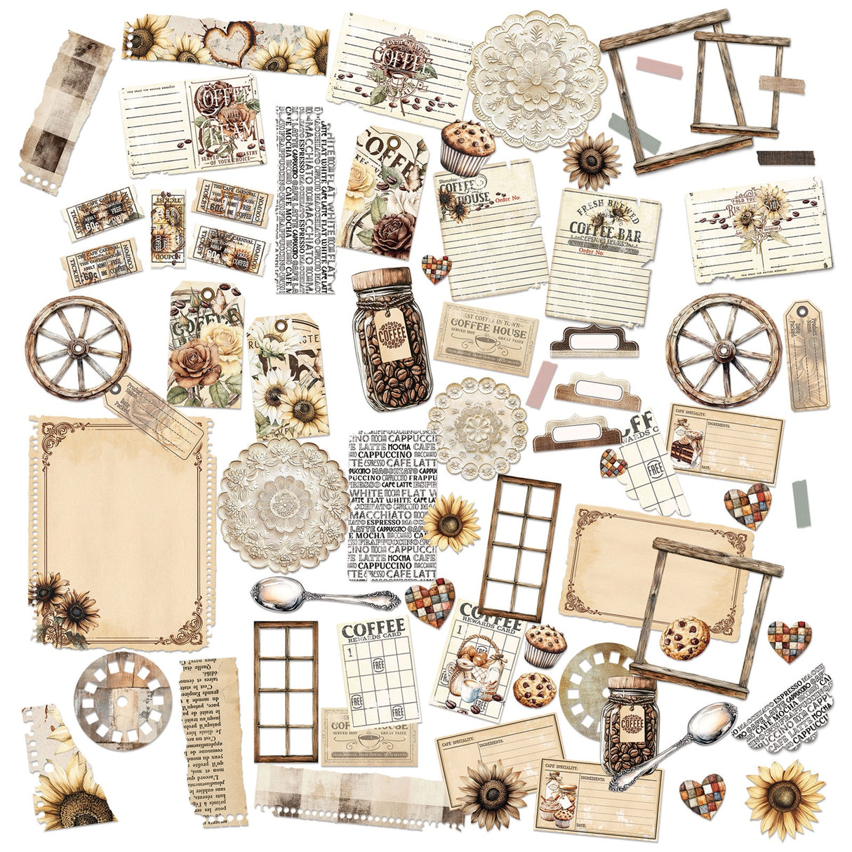 49 and Market - Country Heart Café Die Cut Elements