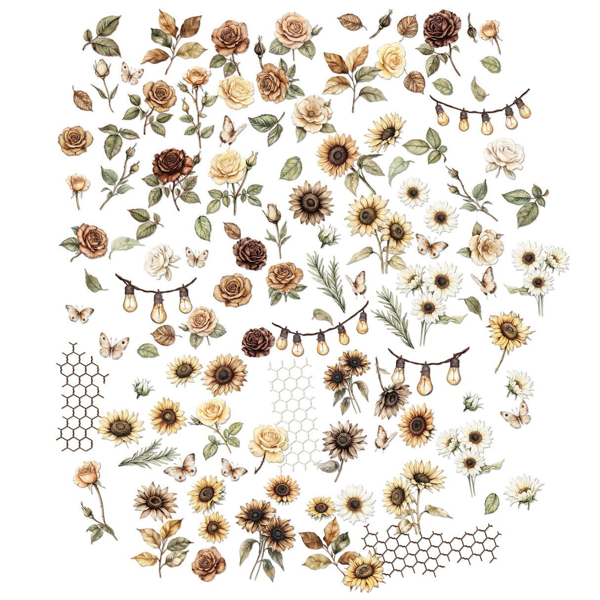 49 and Market - Country Heart Café Laser Cut Wildflowers