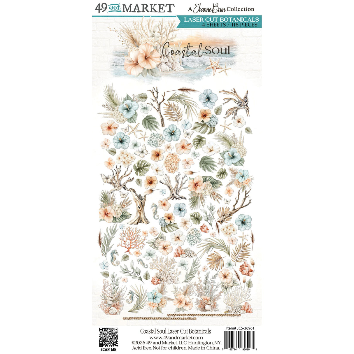 49 and Market - Coastal Soul Laser Cut Botanicals