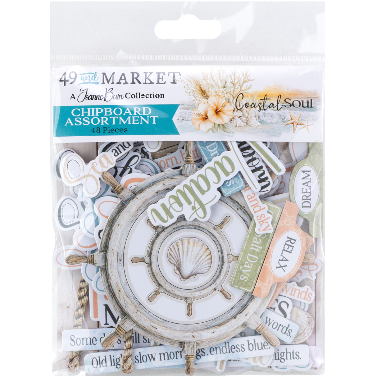 49 and Market - Coastal Soul Chipboard Assortment