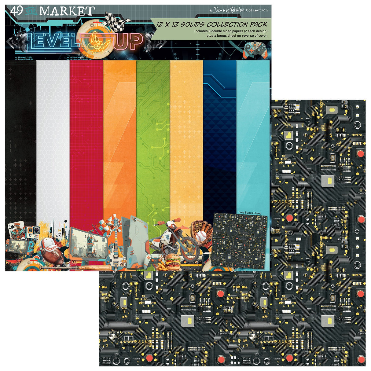49 and Market - Level Up 12x12 Solids Collection Pack