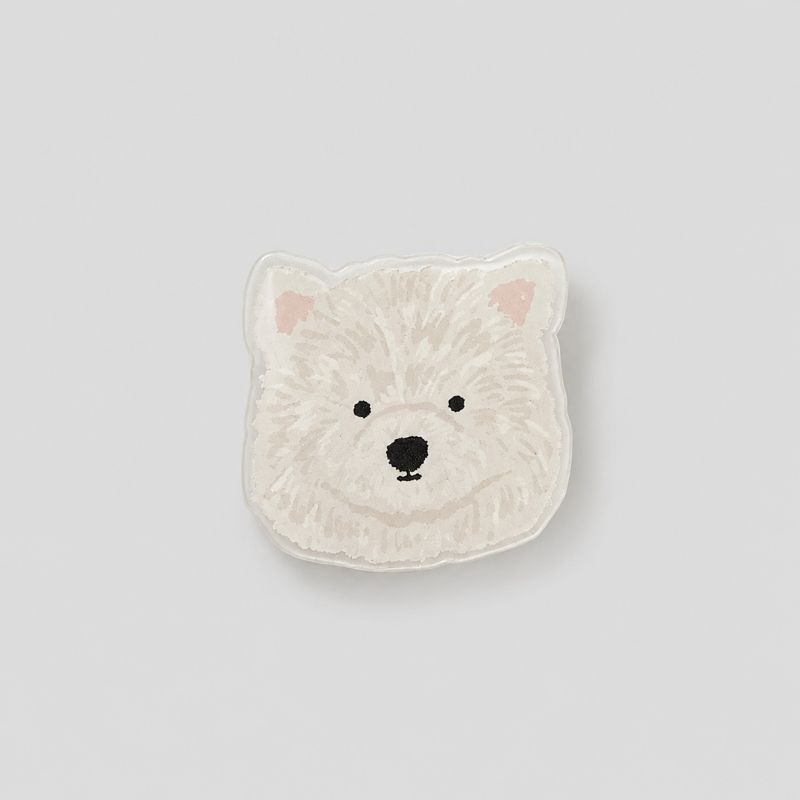 Dog Head Pattern Paper Clip: Border / F