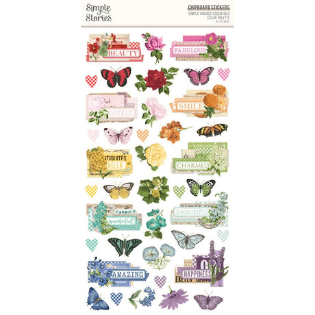 Simple Vintage Essentials Color Palette - 6x12 Chipboard Stickers