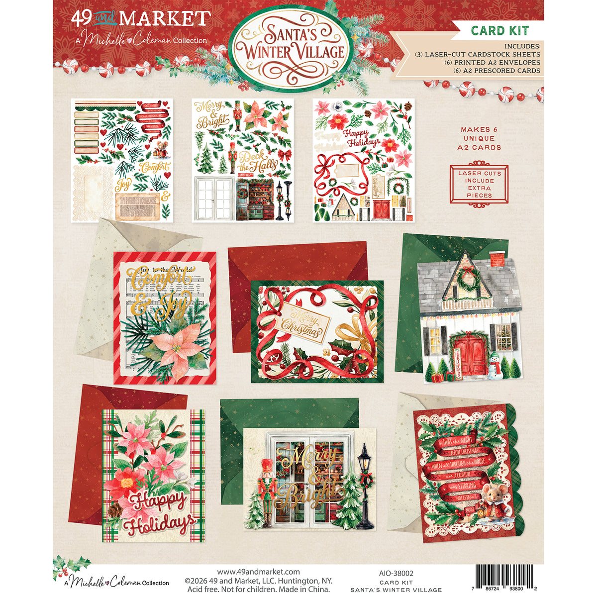 49 and Market - Santa's Winter Village Card Kit - official 49 and Market product image