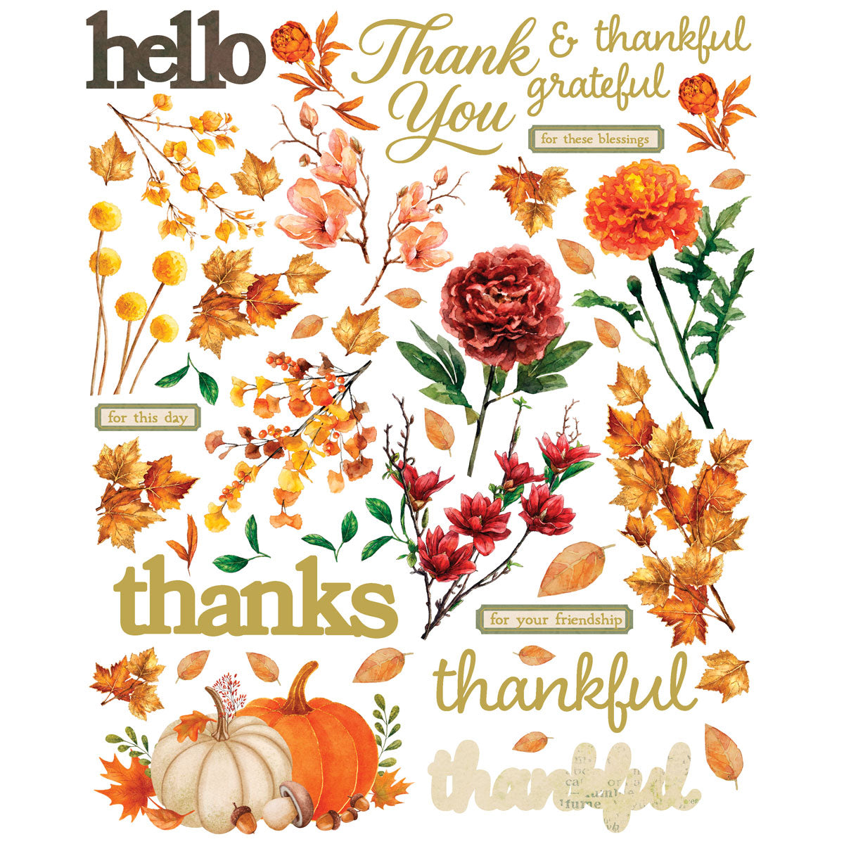 49 and Market - Thankful Card Kit with Gold Foil official product image 2