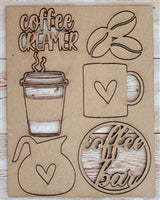 Coffee chipboard punchout embellishment