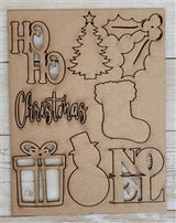 Noel chipboard punchout embellishment