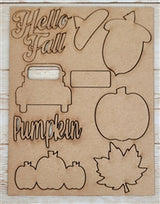 Pumpkin chipboard punchout embellishment