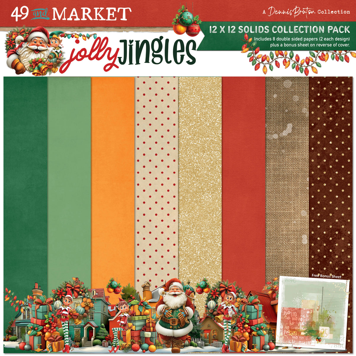 49 and Market - Jolly Jingles - 12 x12 Solids Collection Pack official product image 3