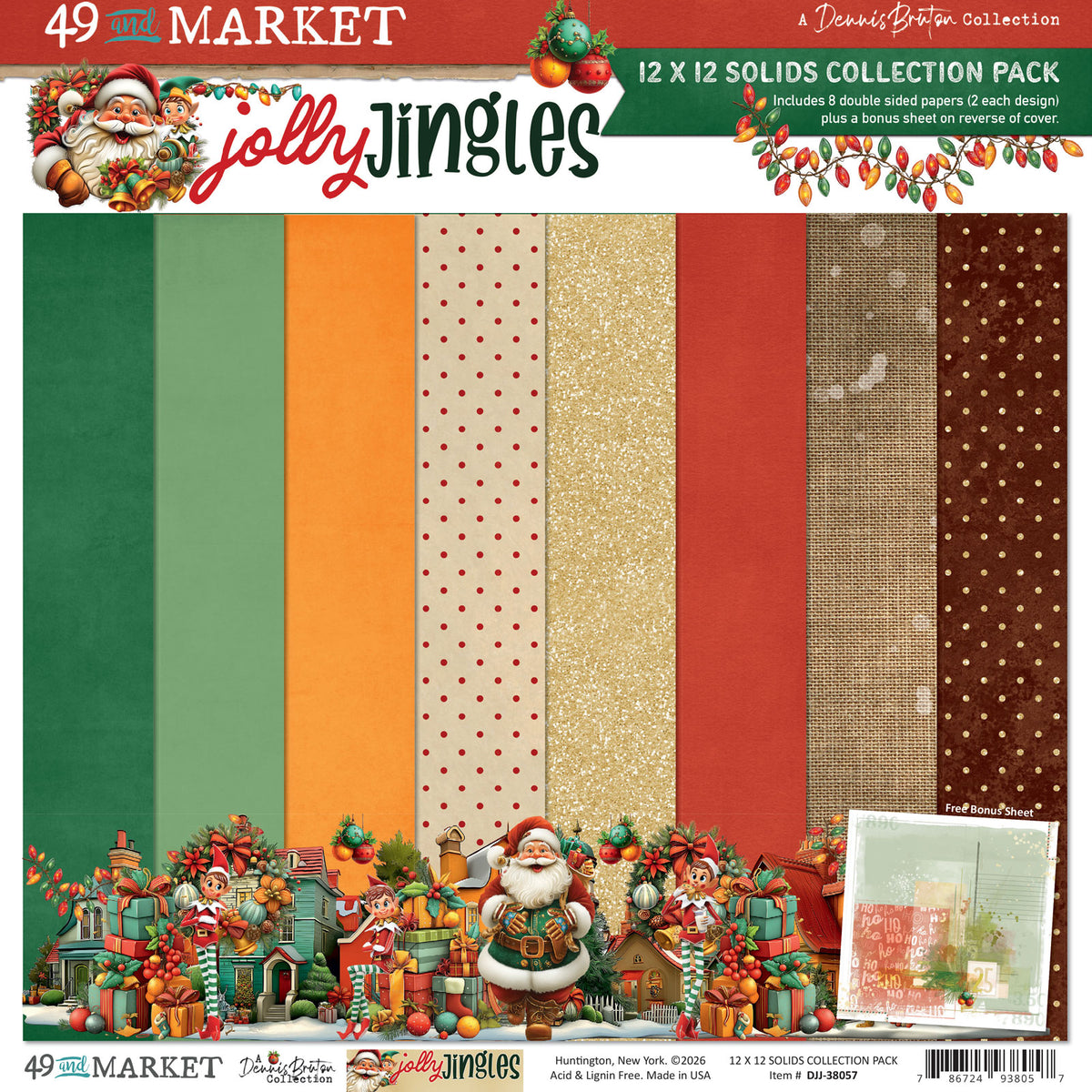 49 and Market - Jolly Jingles - 12 x12 Solids Collection Pack - official 49 and Market product image