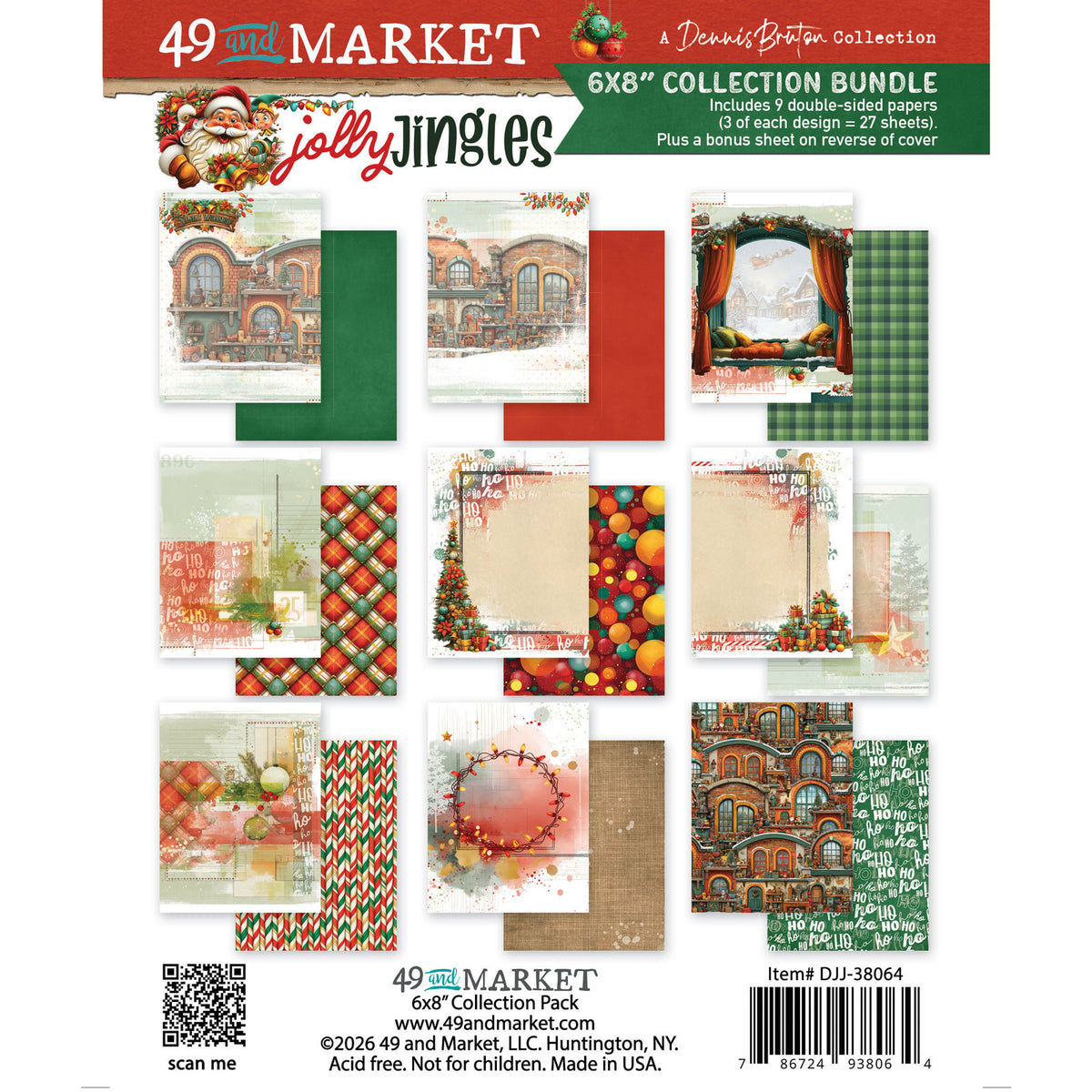 49 and Market - Jolly Jingles - 6 x 8 Collection Pack - official 49 and Market product image