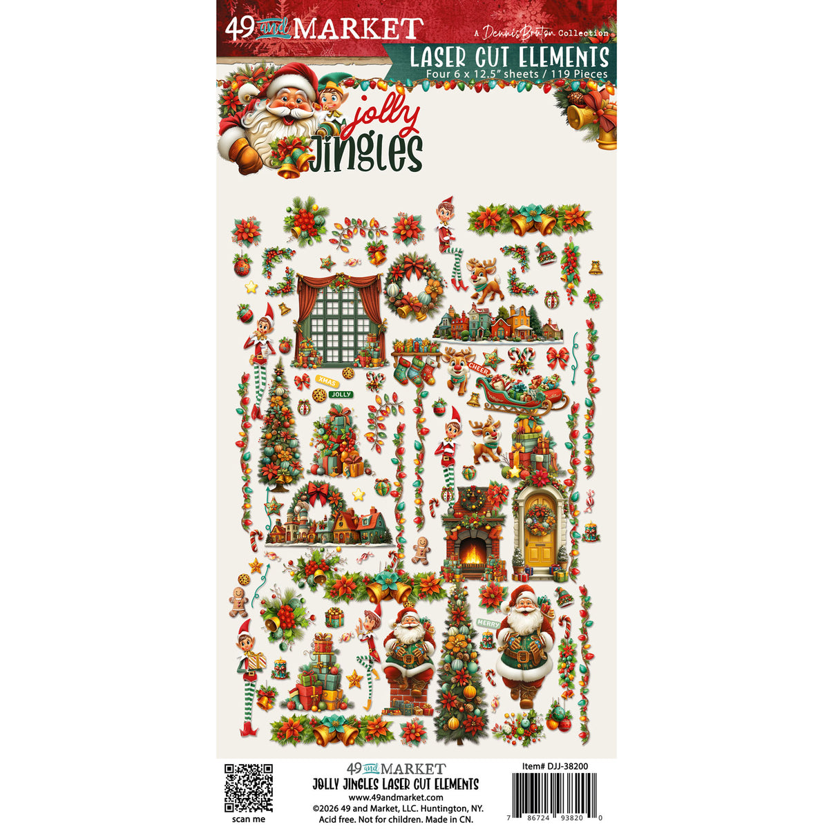 49 and Market - Jolly Jingles Laser Cut Elements - official 49 and Market product image