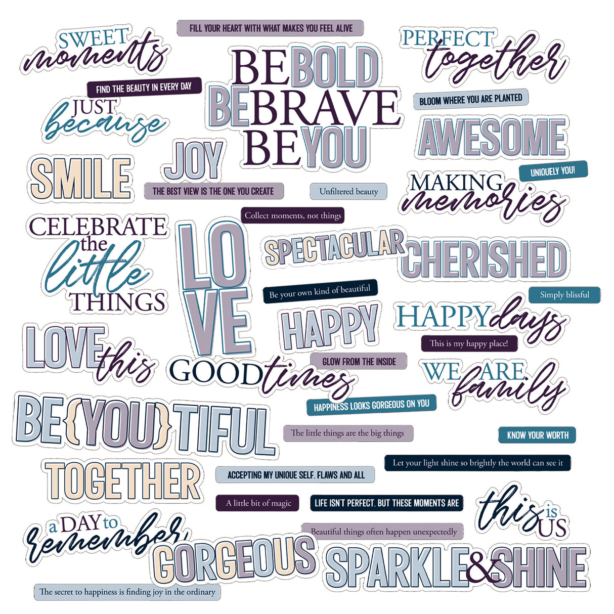 49 and Market Chipboard Sentiments - Plume & Petal