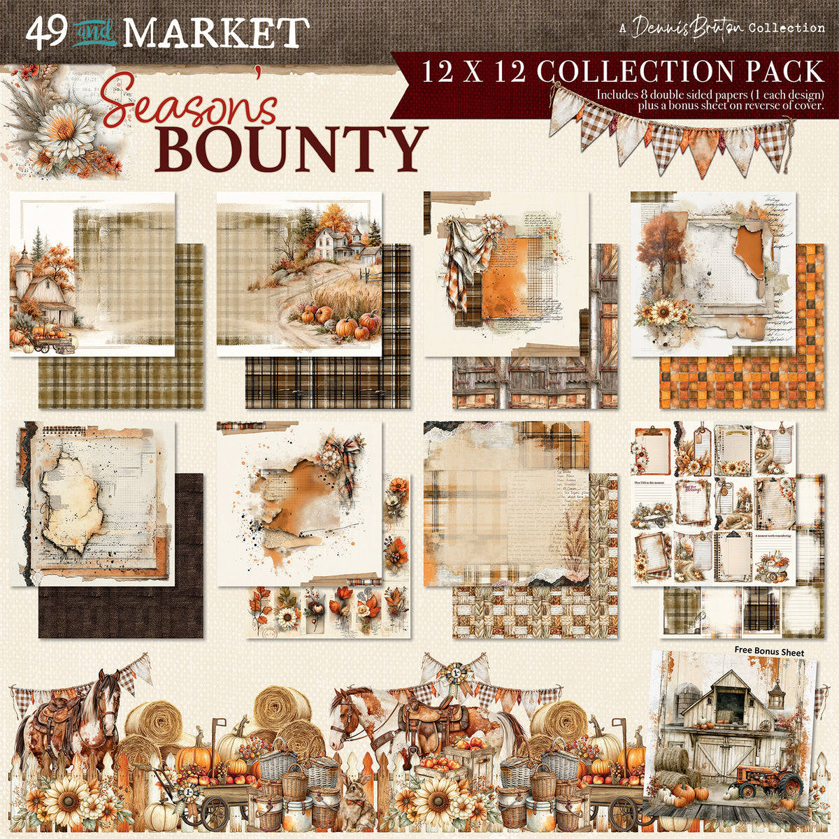 49 and Market - Season's Bounty 12x12 Collection Pack - official 49 and Market product image