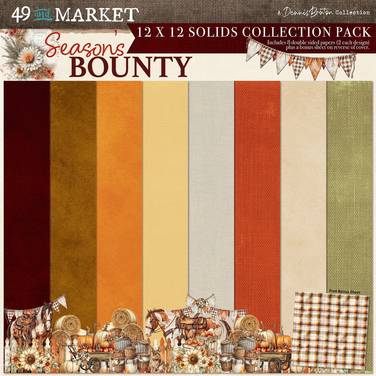 49 and Market - Season's Bounty - 12 x12 Solids Collection Pack - official 49 and Market product image