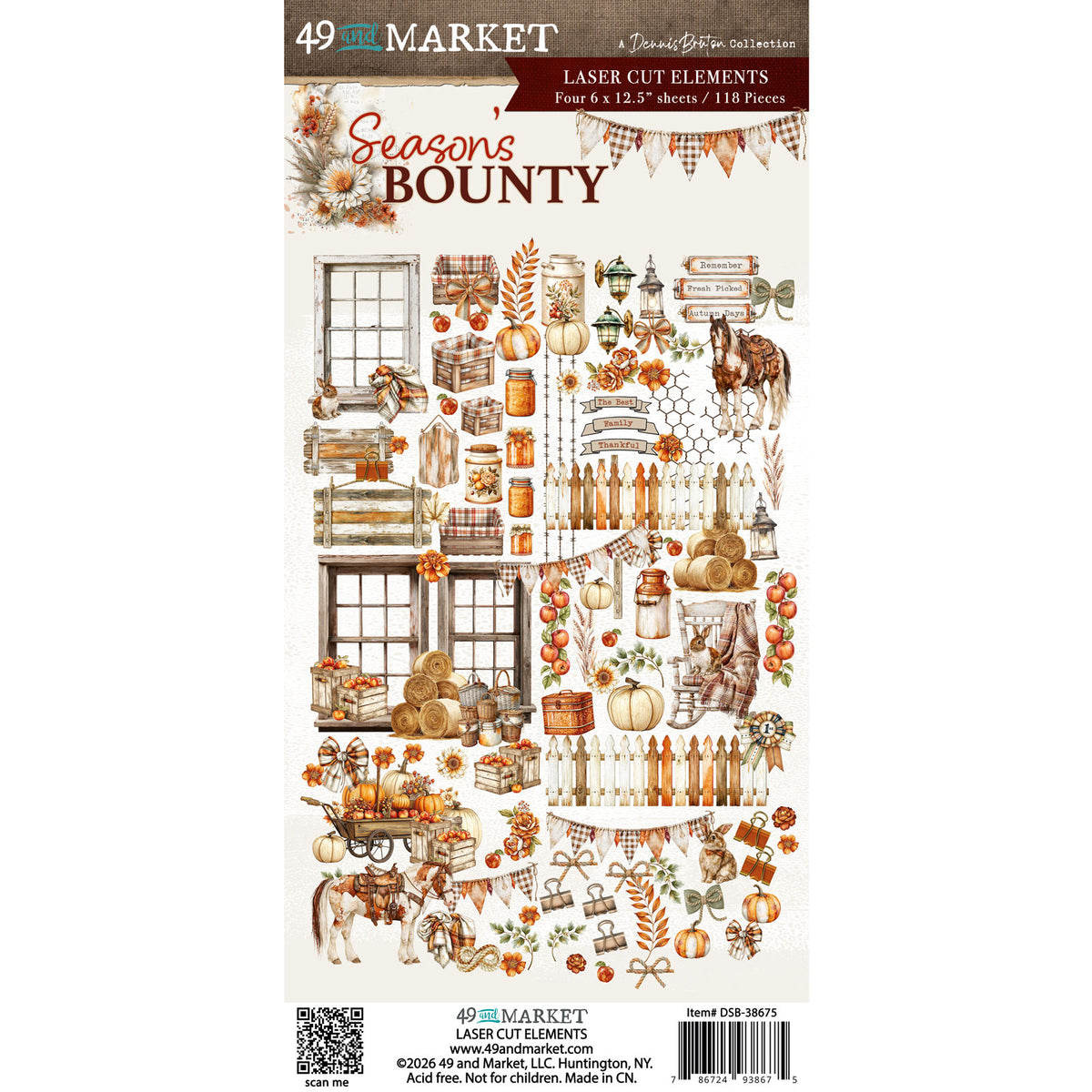 49 and Market - Season's Bounty Laser Cut Elements - official 49 and Market product image