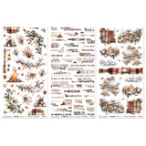49 and Market 6 x12 Essential Rub-on Transfer Set - Timber and Tweed
