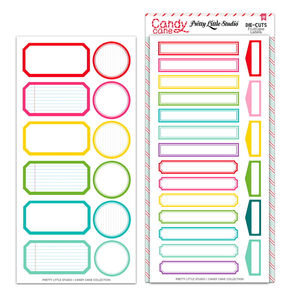 Candy Cane Fruit Cake Die-Cuts