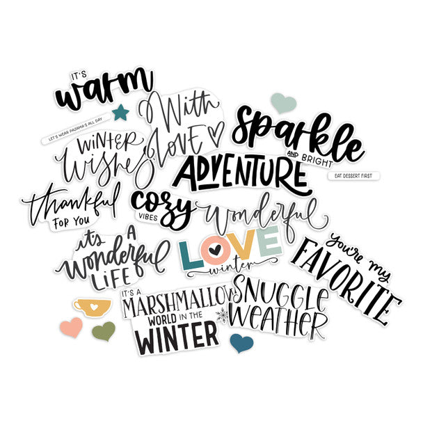 Winter Wishes Word Die Cuts