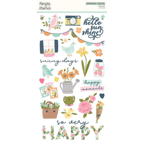 Fresh Air - 6x12 Chipboard Stickers