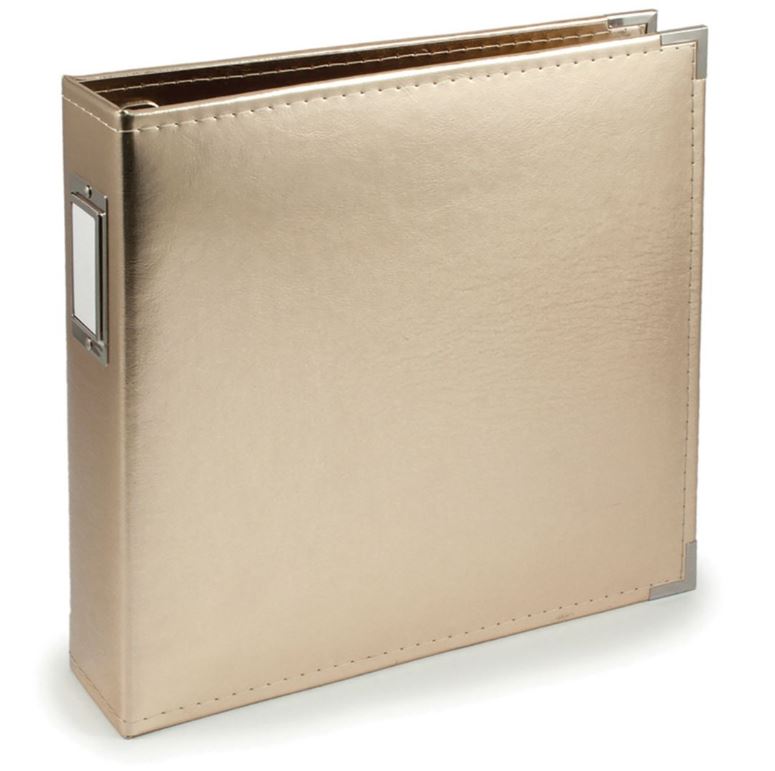 Classic Leather - 12x12 Three Ring Album - Gold