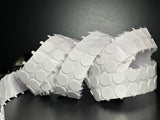 White Foam Dots With Tab 3/4" x 1/16" - 500pk
