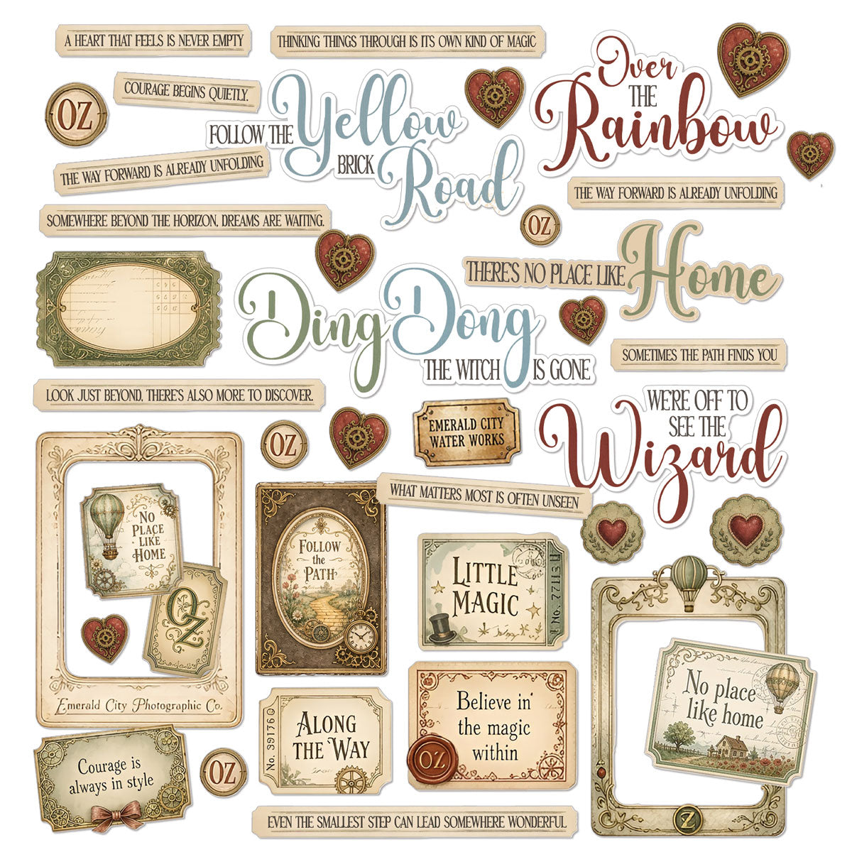 49 and Market - Chronicles of Oz Chipboard Set official product image 2
