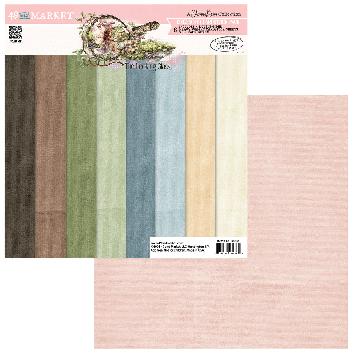 49 and Market 12 x12 Solids Collection Pack - The Looking Glass