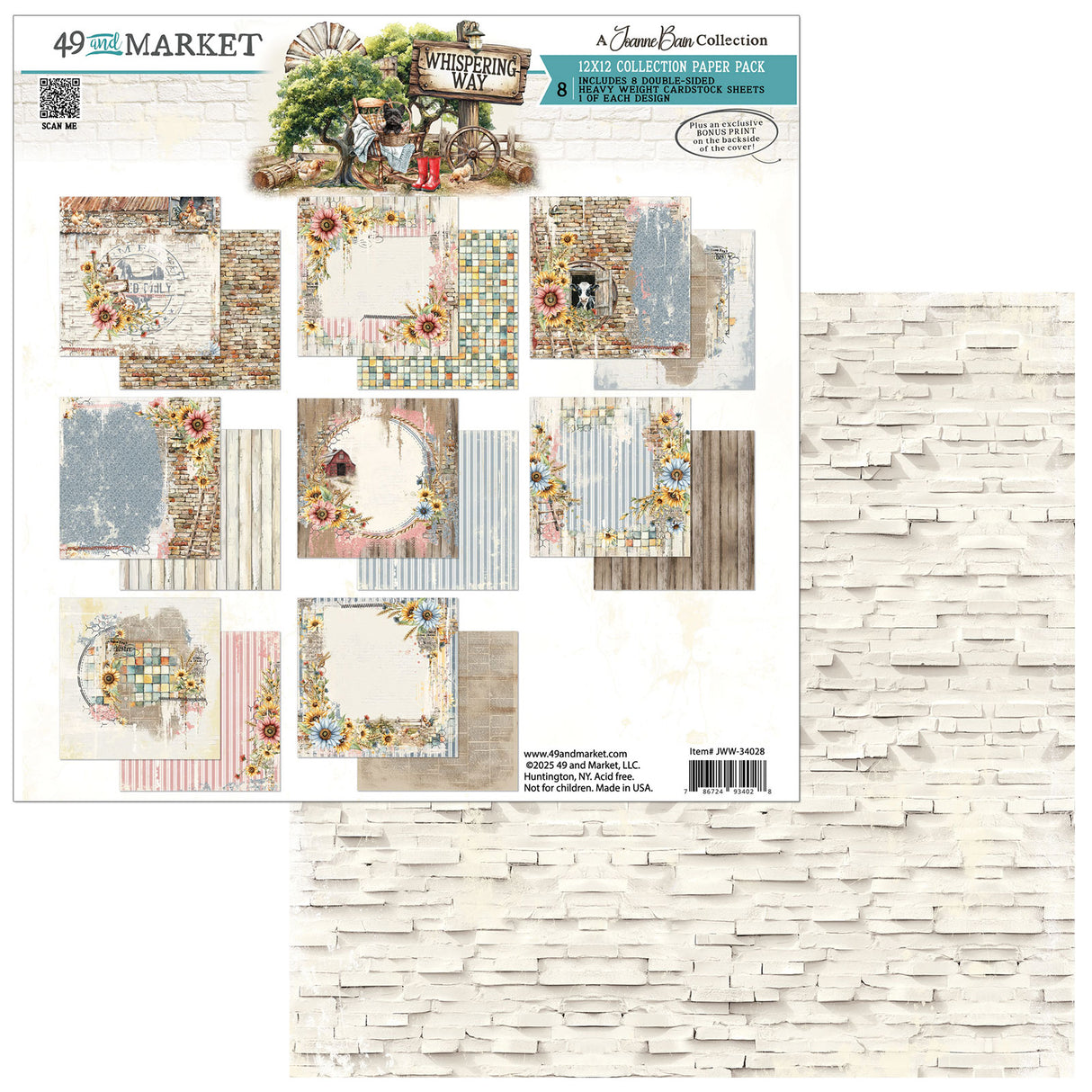 49 and Market 12 x 12 Collection Paper Pack - Whispering Way (Joanne Bain)