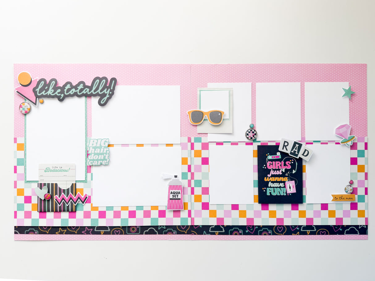 SIMPLE STORIES TOTALLY 80'S  PAGE KIT